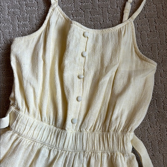 Yellow Button-Front Romper - Picture 3 of 12